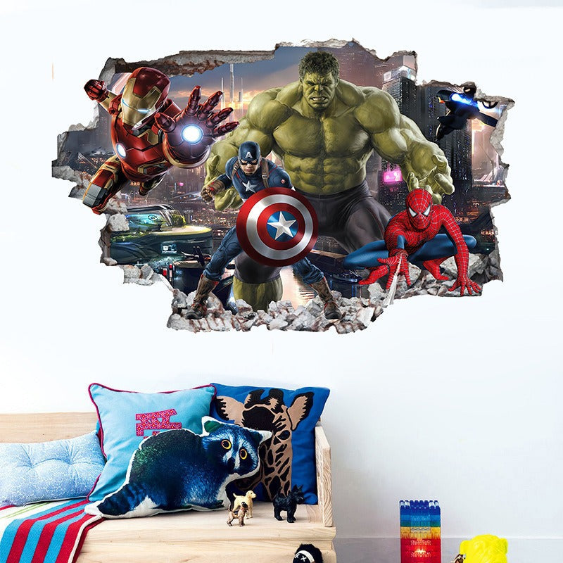 Superhero Wall Decoration | Epic Comic Battle Scene