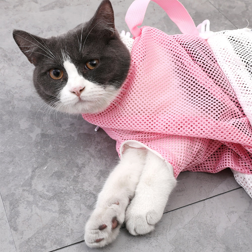 Cat Grooming Restraint Bag for Safer Nail Trims