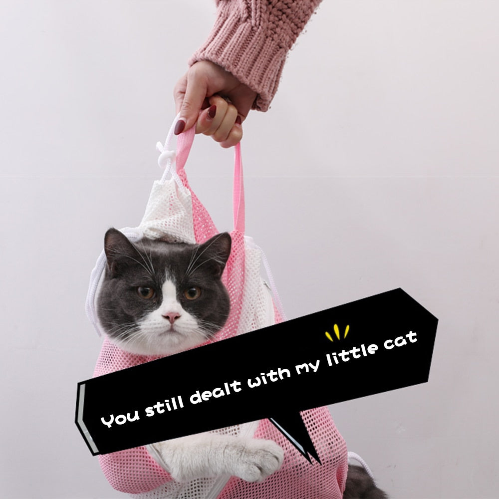 Cat Grooming Restraint Bag for Safer Nail Trims