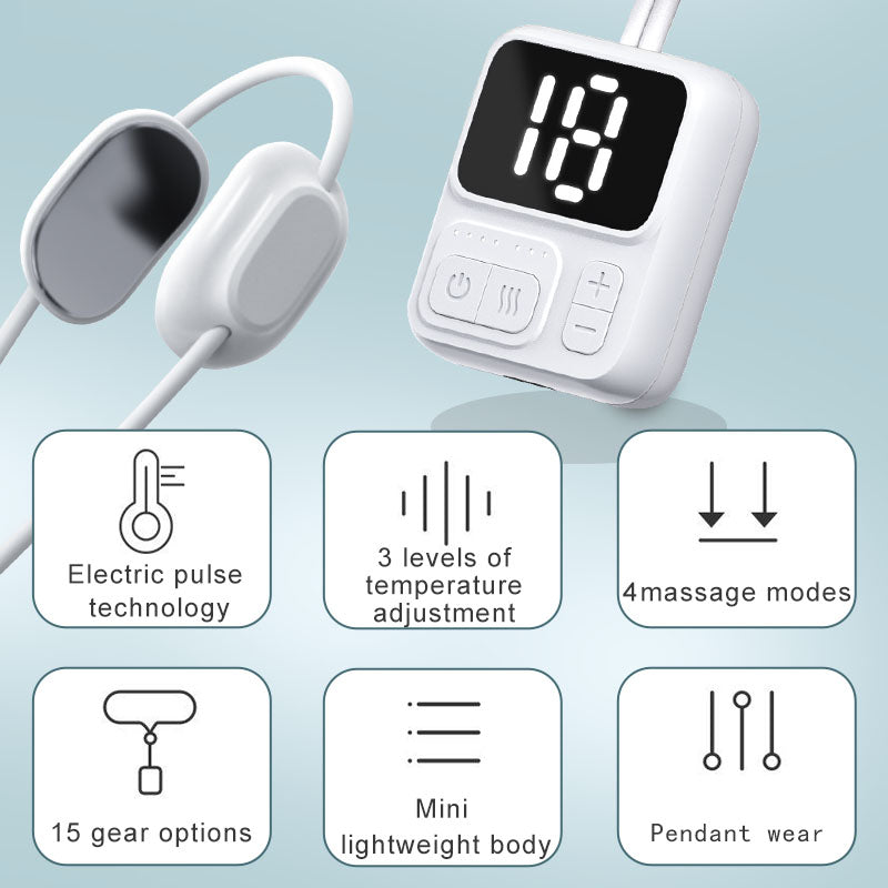 Wearable Cervical Neck Massager with EMS Pulse and Heat