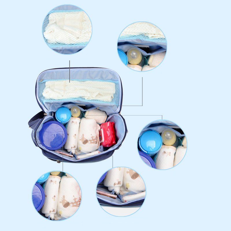 Large-Capacity Diaper Bag With Organized Baby Storage