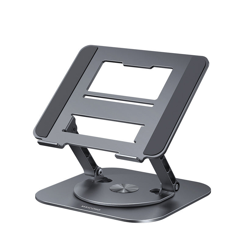 Foldable Aluminum Laptop Stand with 360° Rotating Base