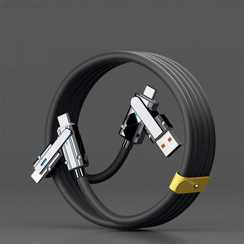 4-in-1 Fast Charging Cable for Apple and Android Phones