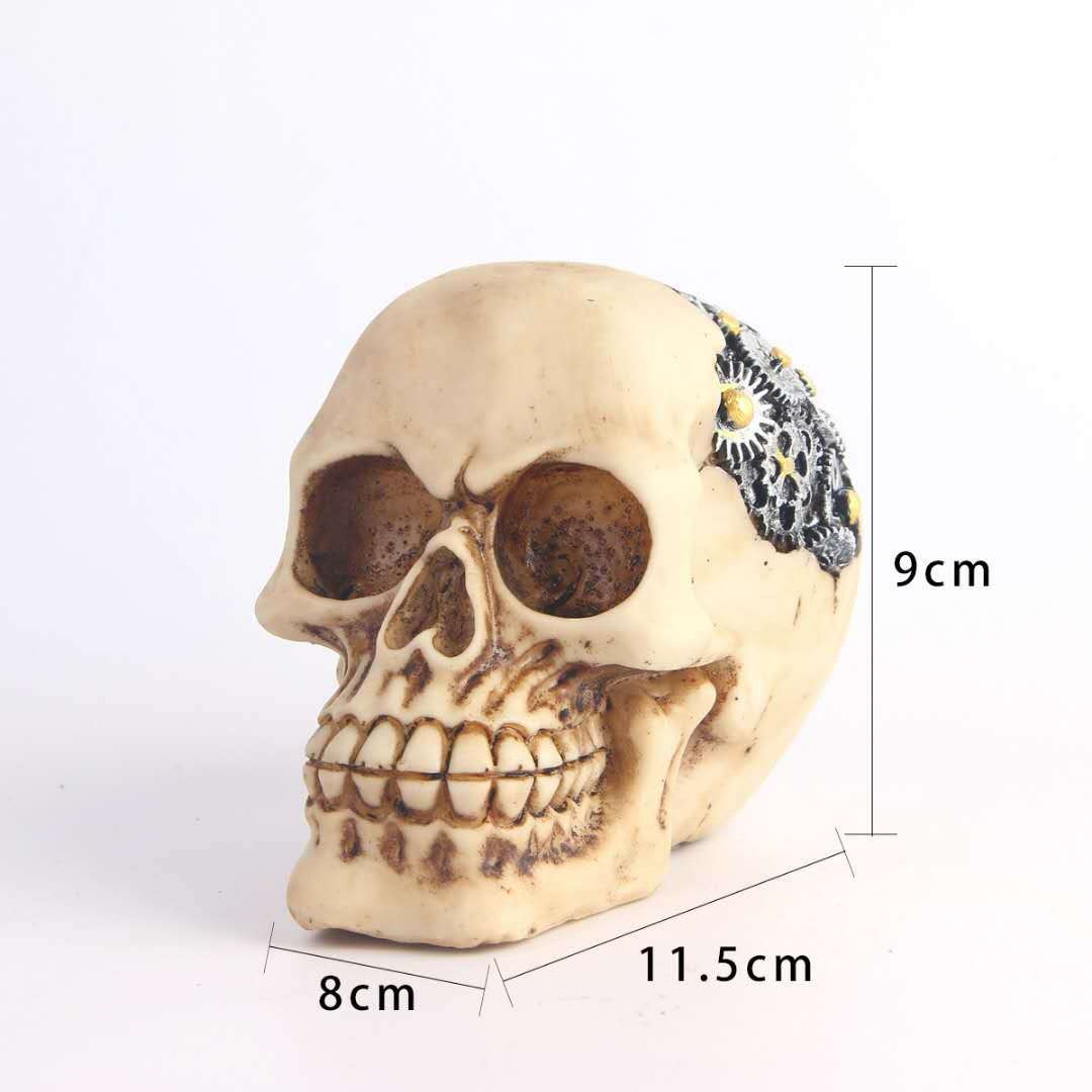 Mechanical Skull Ornament for Distinctive Gothic Decor