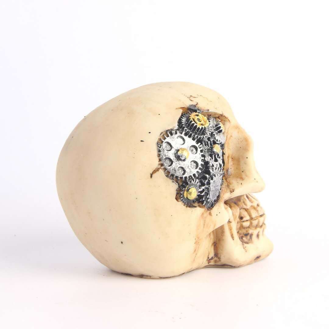 Mechanical Skull Ornament for Distinctive Gothic Decor