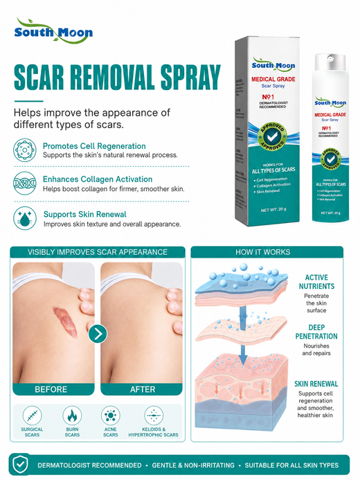 Medical Grade Scar Spray — Smooths & Fades All Scars | South Moon