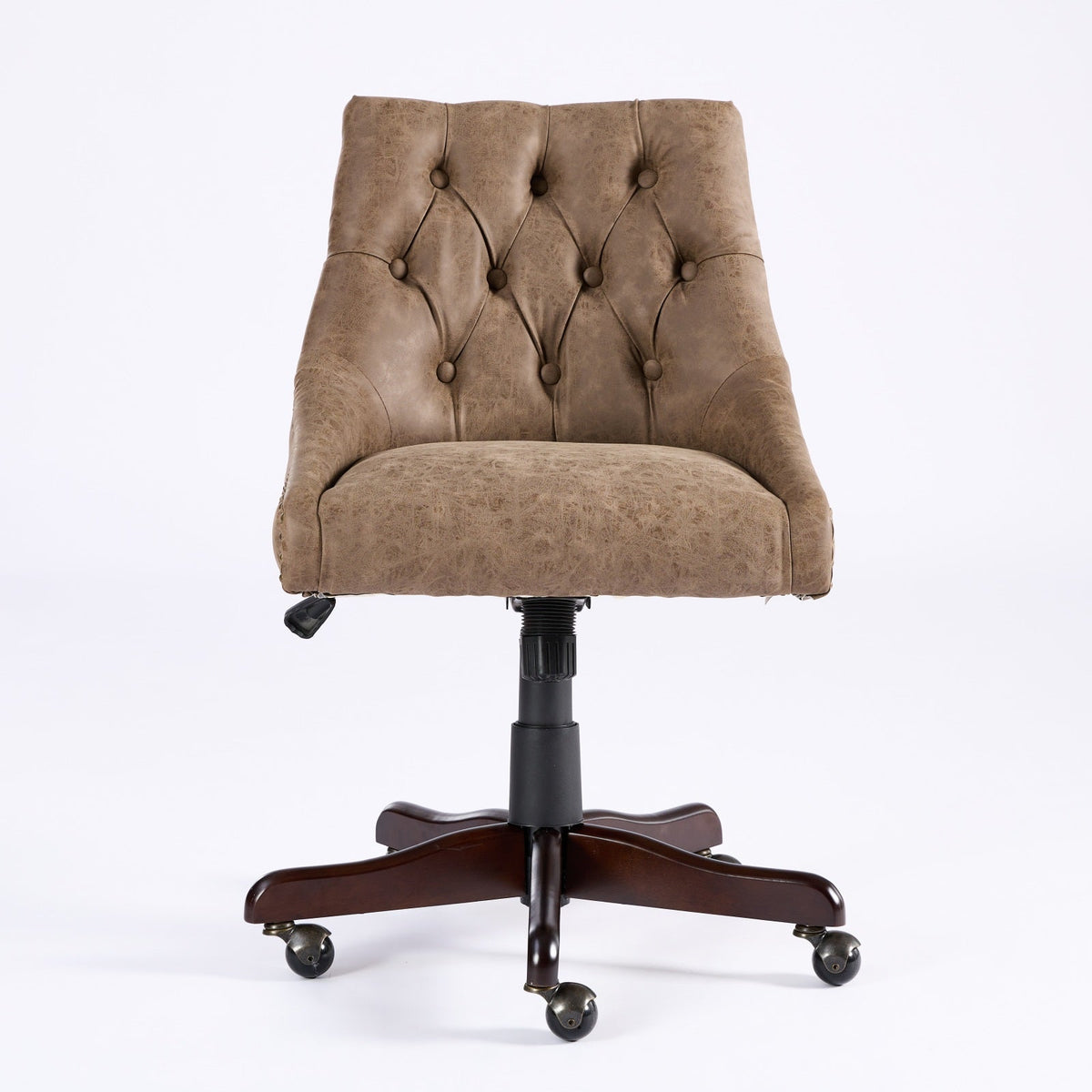 Vintage Tufted Office Chair with Height & Tilt Adjustment