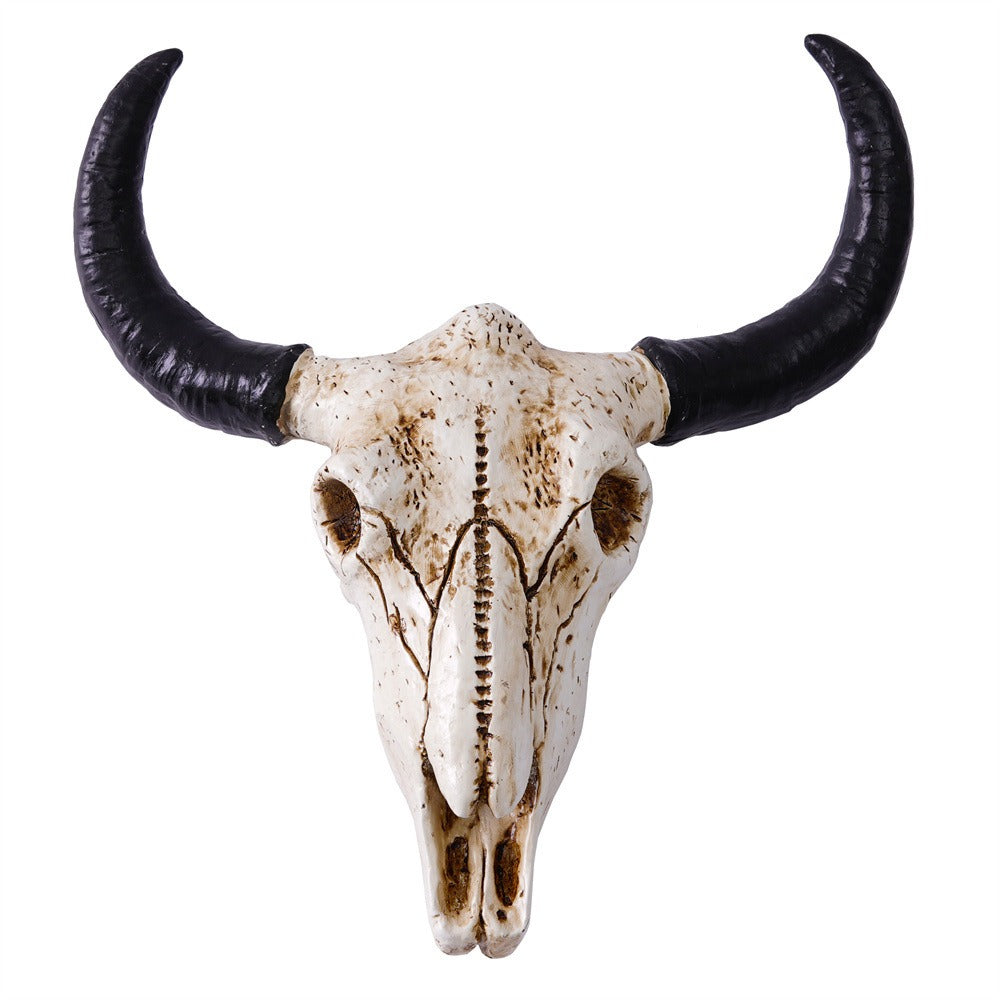 Three-Dimensional Cow Skull Wall Decor for Western Style