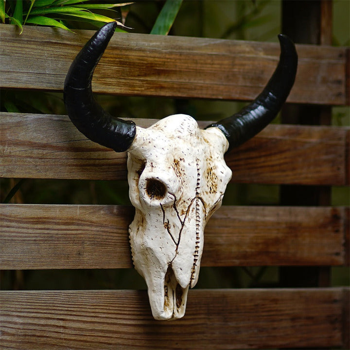 Three-Dimensional Cow Skull Wall Decor for Western Style