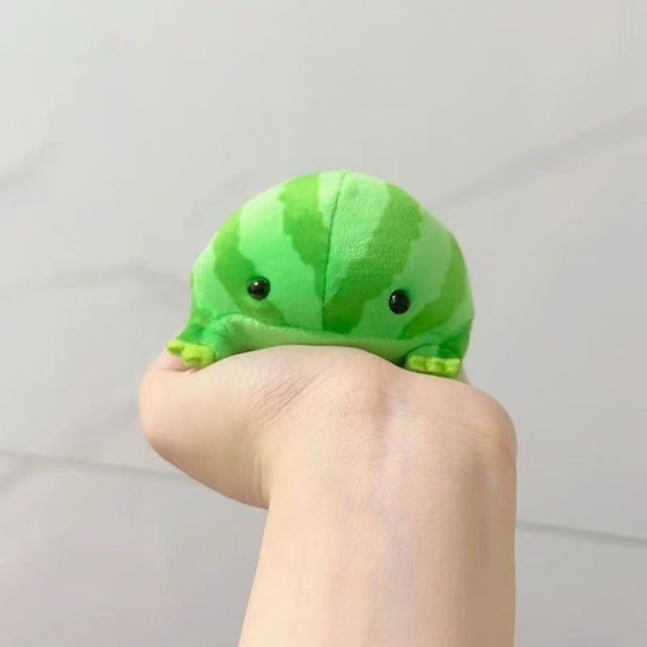 Melon Frog Mini Plush Doll for Cute Desk Comfort Gift