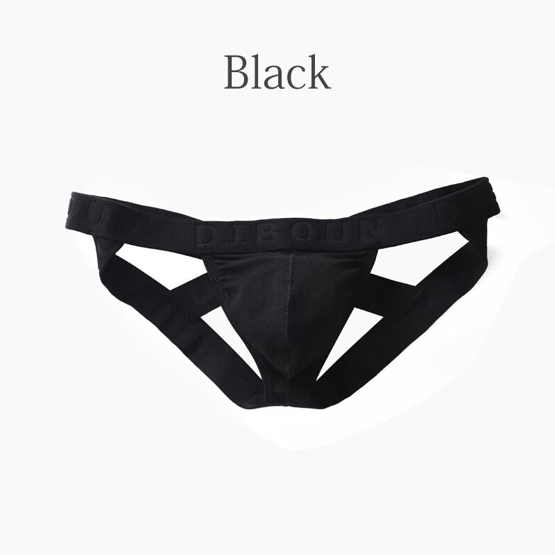 Men's Low-Rise Thong Underwear With Supportive Pouch