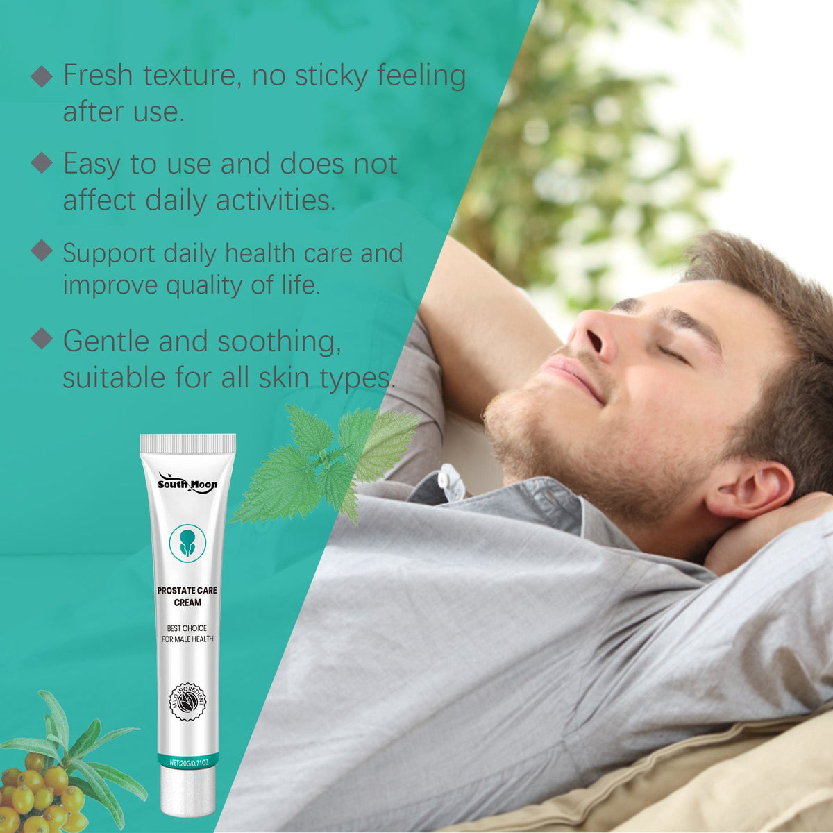 Men's Light Body Care Cream for Everyday Intimate Comfort