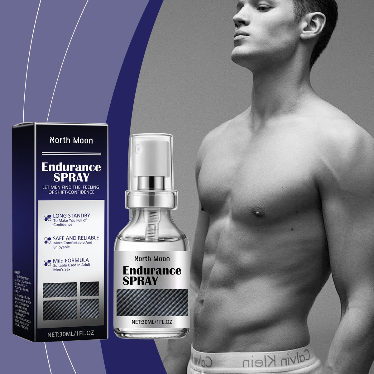 Men's Endurance Body Spray with Ginseng and Maca, 30ml