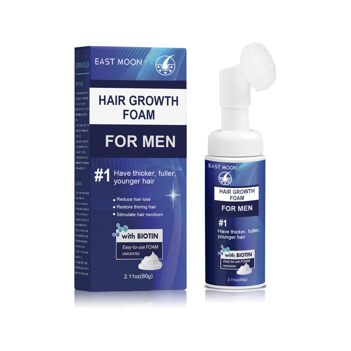 Men's Hair Growth Foam with Biotin for Thicker Hair