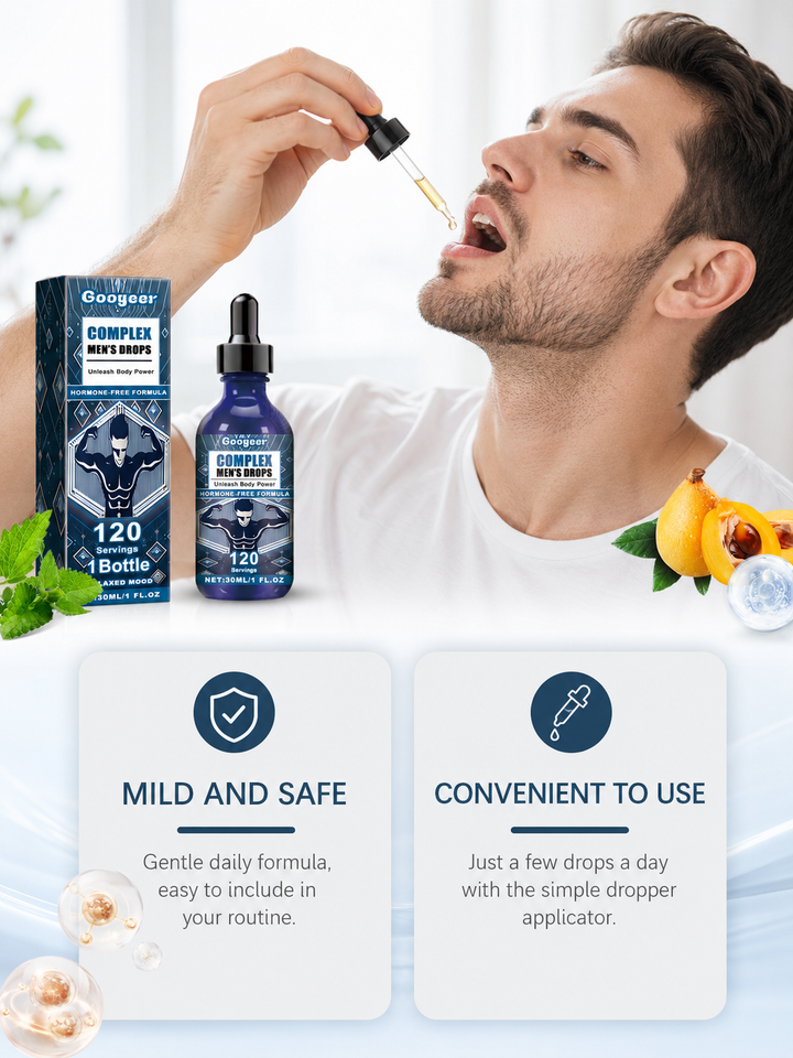 Men's Enhancement Drops — Natural Vitality in 120 Servings