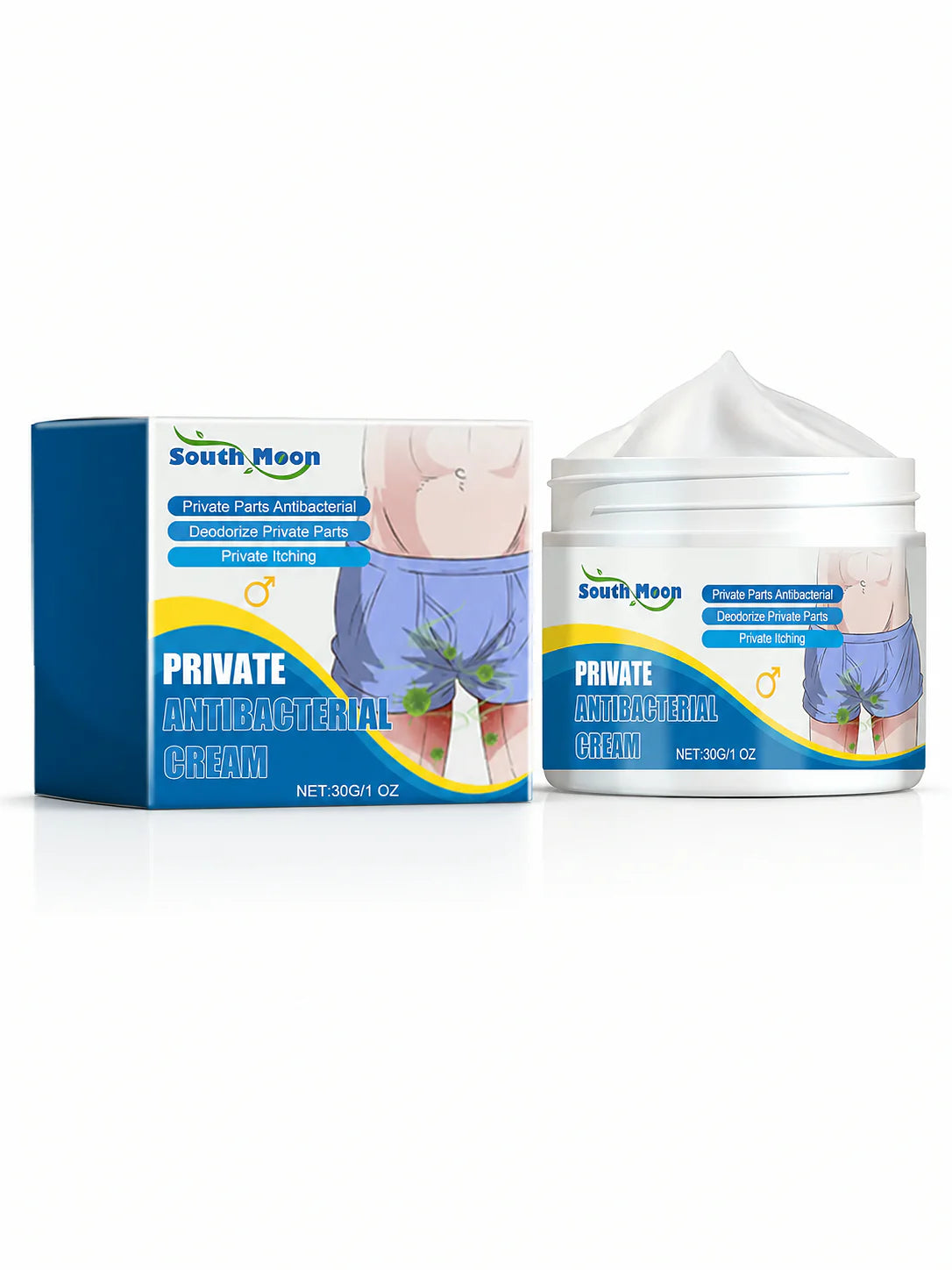 Men’s Private Antibacterial Cream — 3-in-1 Anti-Itch