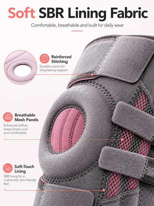 Knee Protector with Steel Bars — Meniscus Support