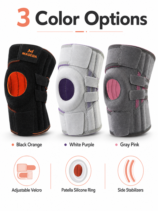 Knee Protector with Steel Bars — Meniscus Support