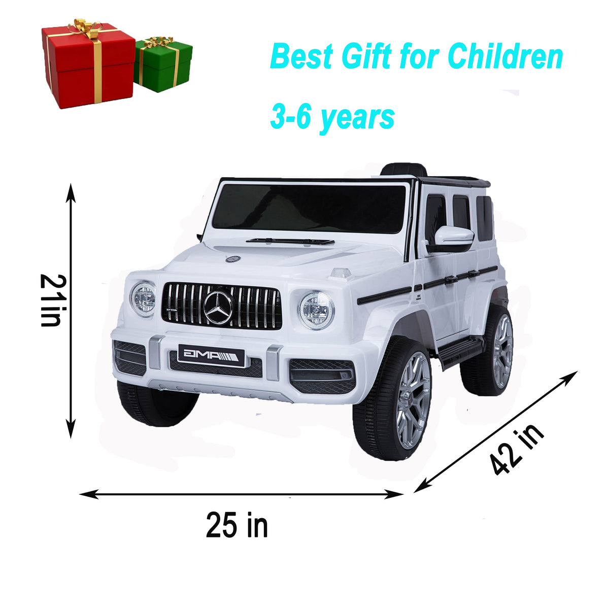 Mercedes-Benz G63-Style 12V Ride-On Car With Remote