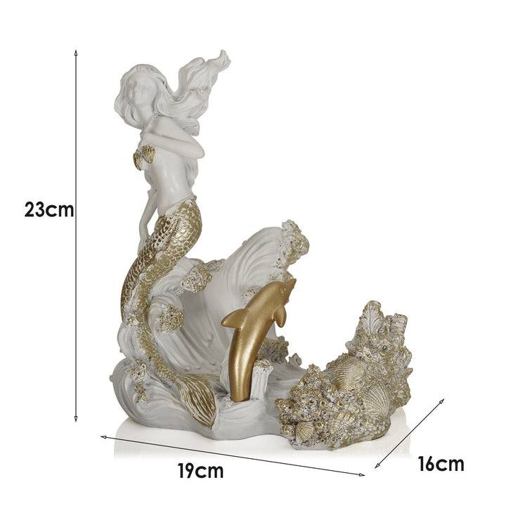 Mermaid Wine Bottle Holder for Coastal Tabletop Decor