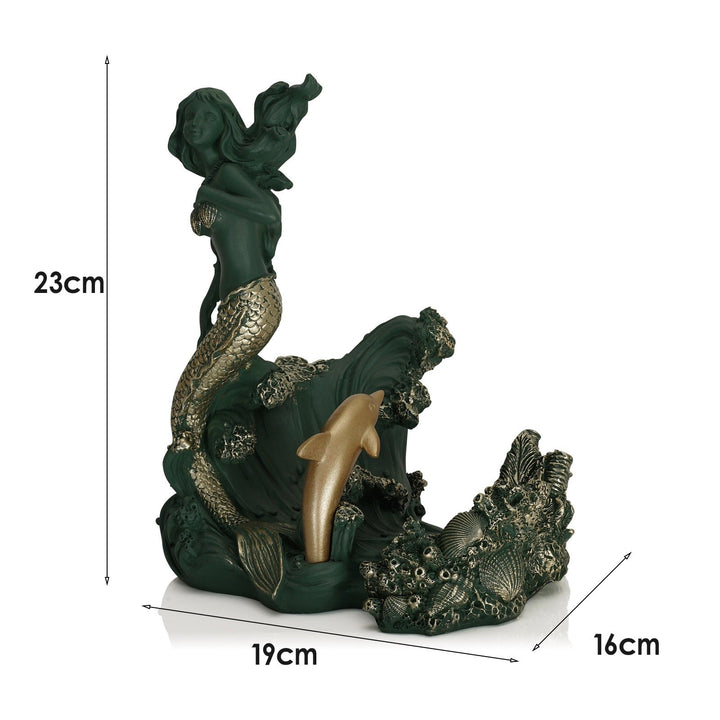 Mermaid Wine Bottle Holder for Coastal Tabletop Decor