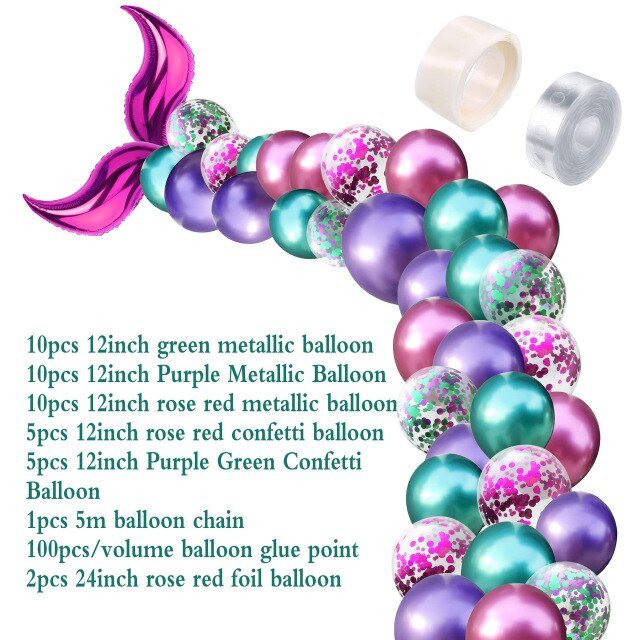 Mermaid Balloon Arch Kit for Magical Party Backdrops