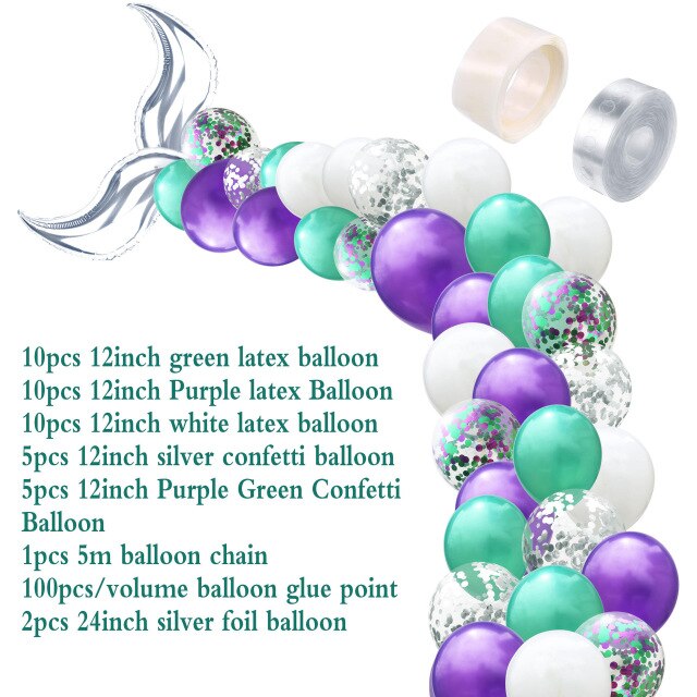 Mermaid Balloon Arch Kit for Magical Party Backdrops