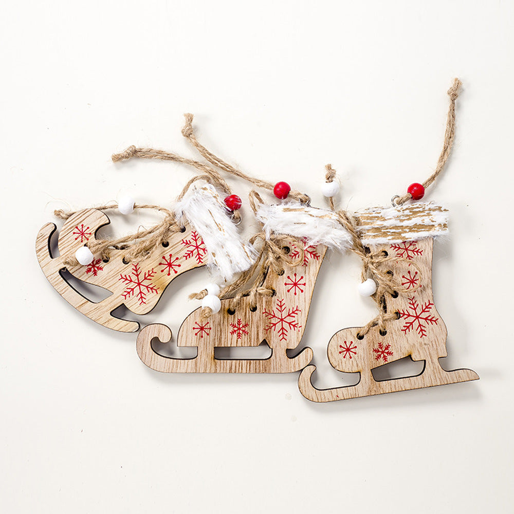 Christmas Skate Ornaments for a Cozy Rustic Tree Decor