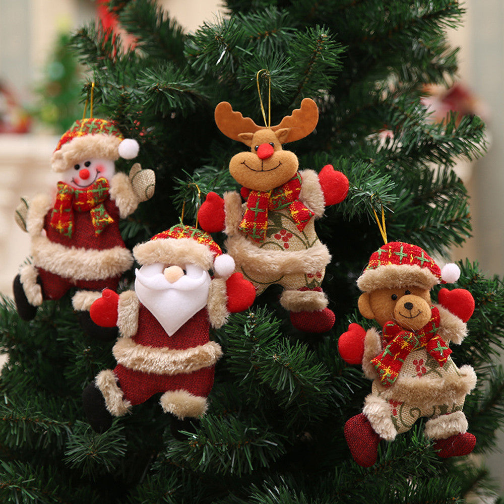 Plush Christmas Ornaments Set for a Cozy Tree Display
