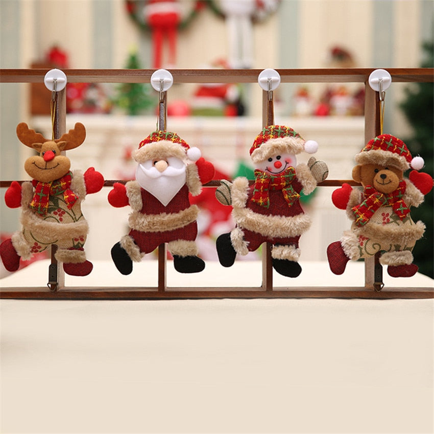 Plush Christmas Ornaments Set for Cheerful Tree Decor