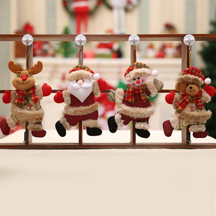 Plush Christmas Ornaments Set for Cheerful Tree Decor