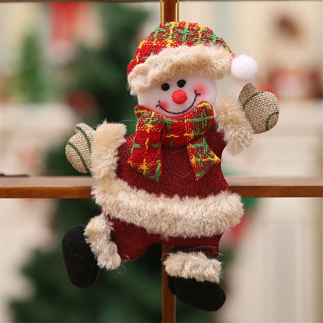 Plush Christmas Ornaments Set for Cheerful Tree Decor