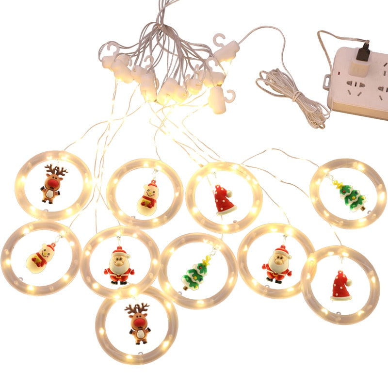 Christmas Curtain Lights With Warm White Festive Glow