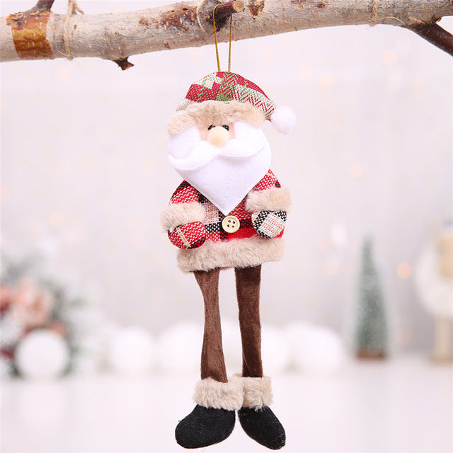Plush Christmas Ornaments Set of 4 for Festive Trees