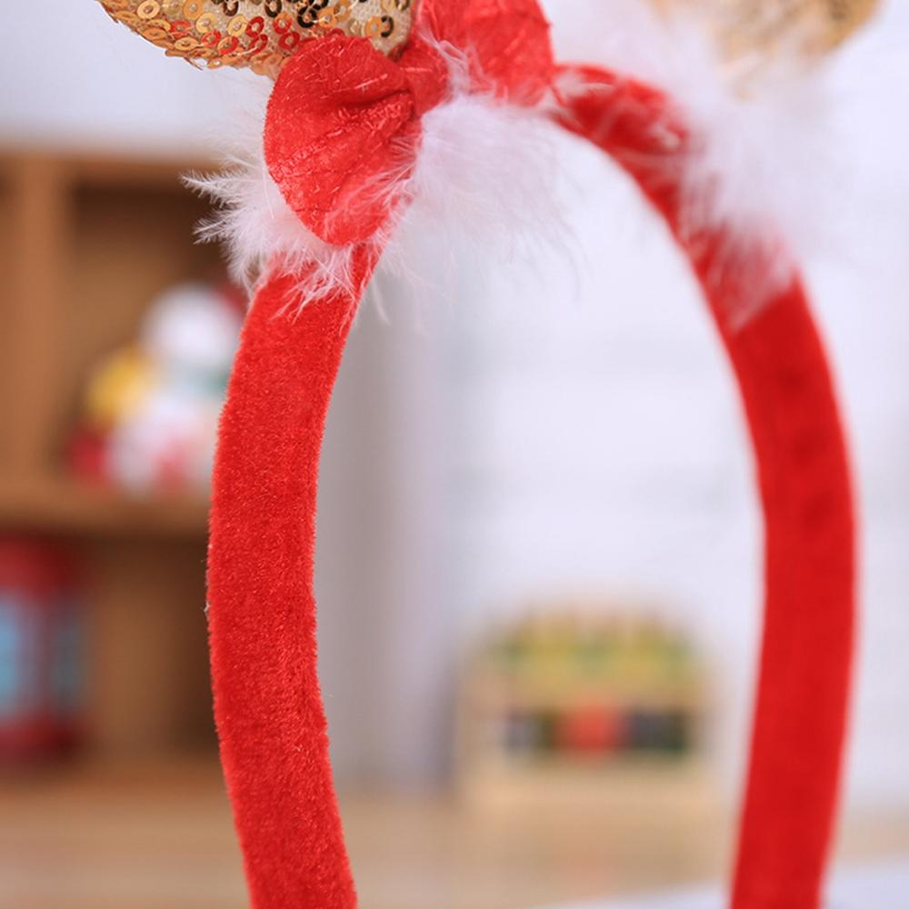 Christmas Reindeer Sequin Headband For Party Photos