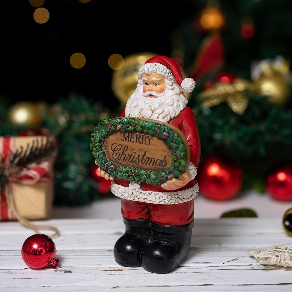 Christmas Santa Sign Tabletop Decor for Merry Displays