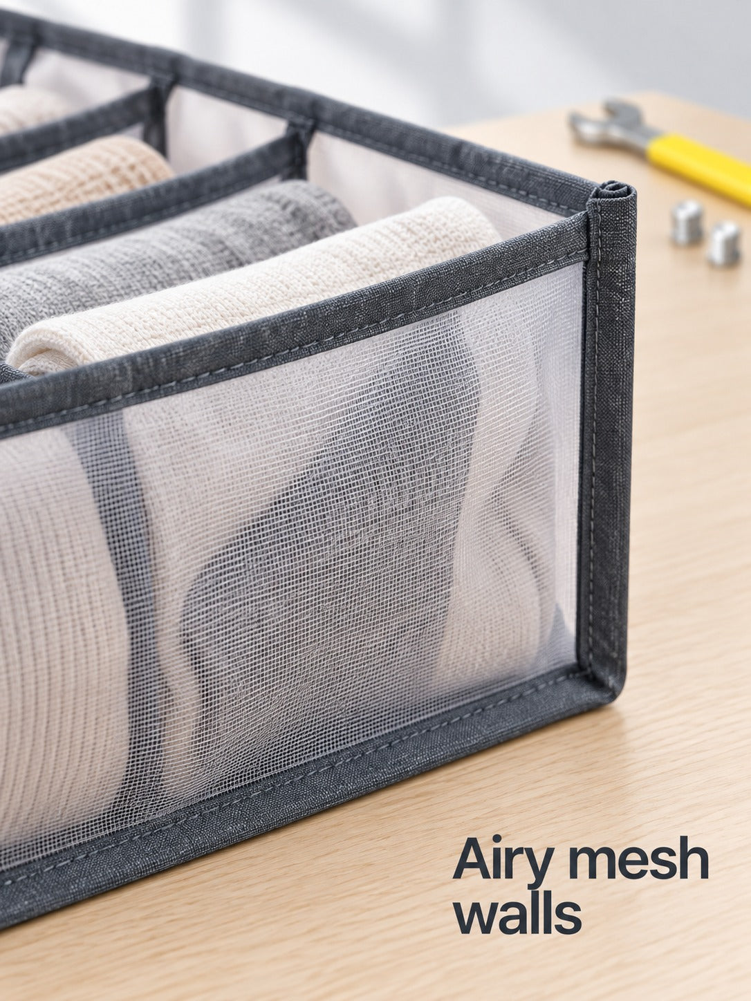 Mesh Drawer Organizer Boxes for Bras, Socks & Panties