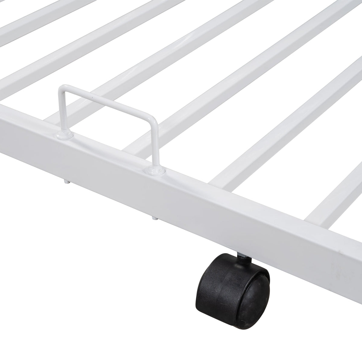 Twin Over Full Metal Bunk Bed with Trundle for Kids