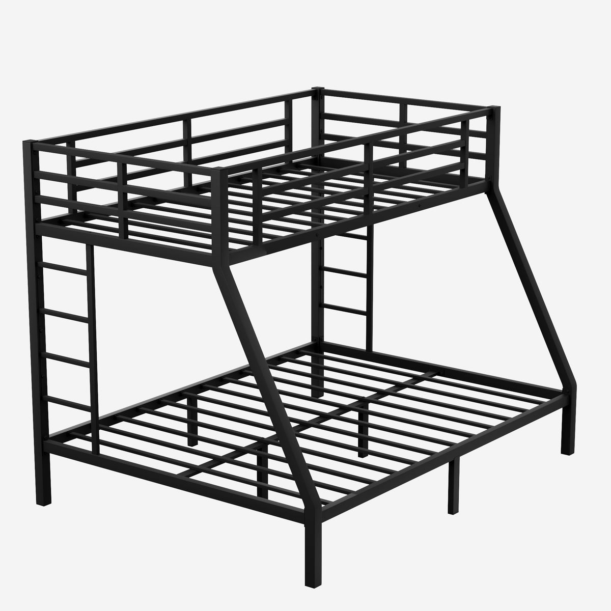 Metal Bunk Bed: Twin XL Over Queen for Shared Rooms