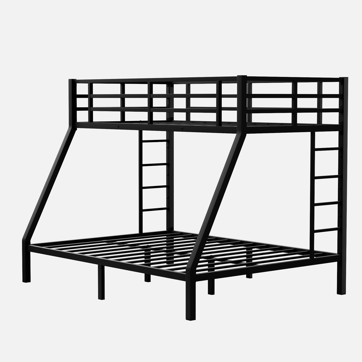 Metal Bunk Bed: Twin XL Over Queen for Shared Rooms
