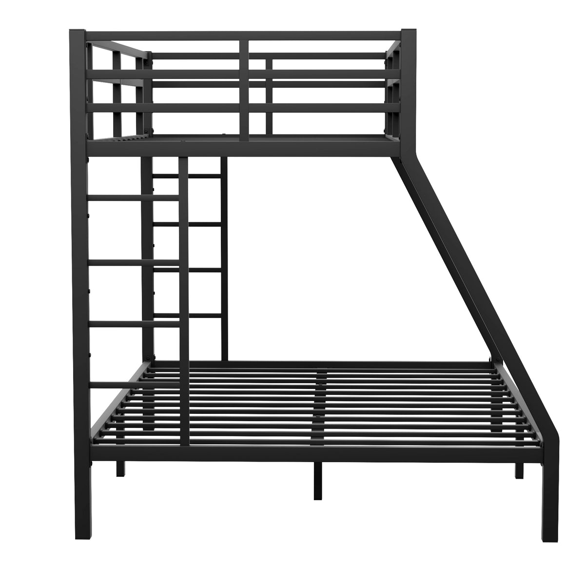 Metal Bunk Bed: Twin XL Over Queen for Shared Rooms