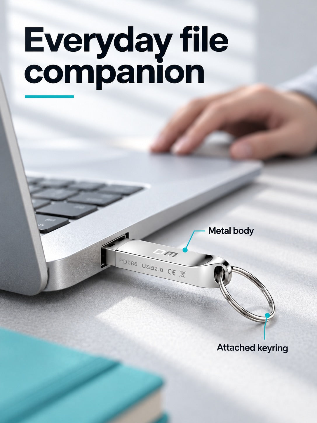 Metal USB Flash Drive 8–32GB, Waterproof Keychain Pen Drive