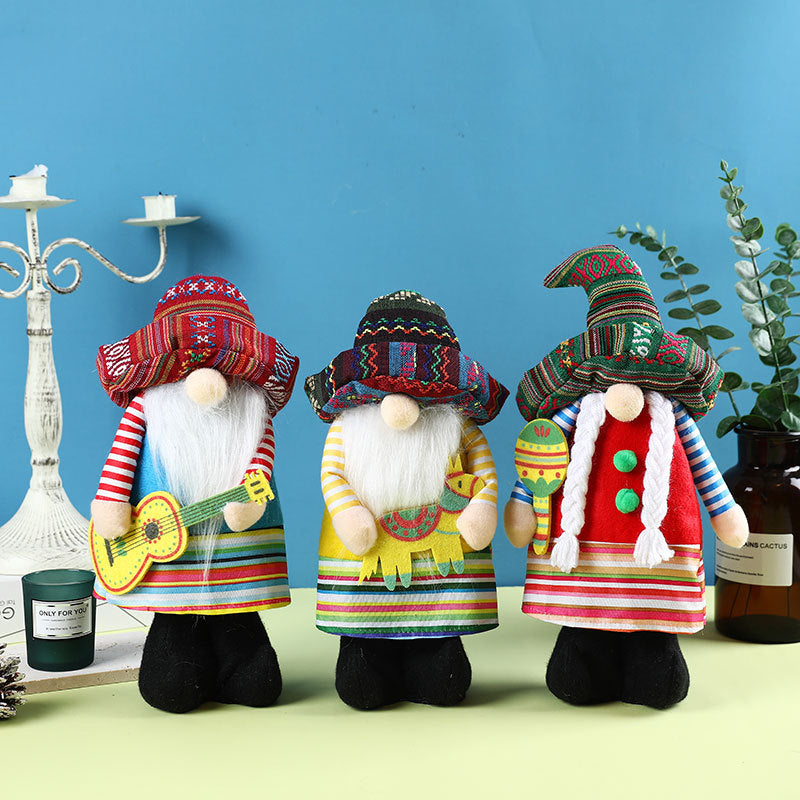 Mexican Carnival Gnome Decor for Colorful Displays