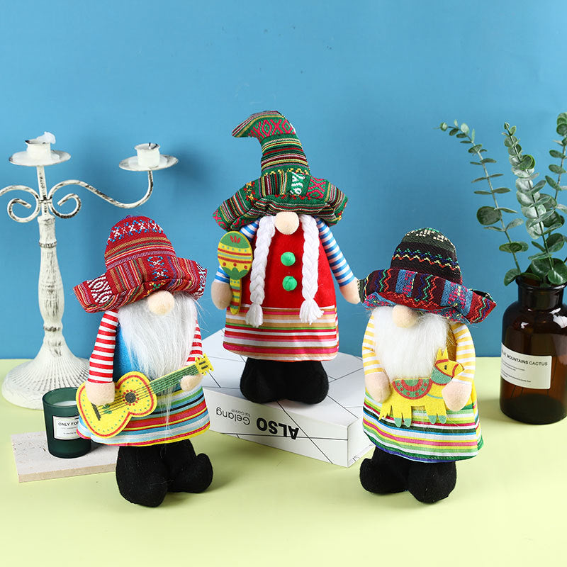 Mexican Carnival Gnome Decor for Colorful Displays