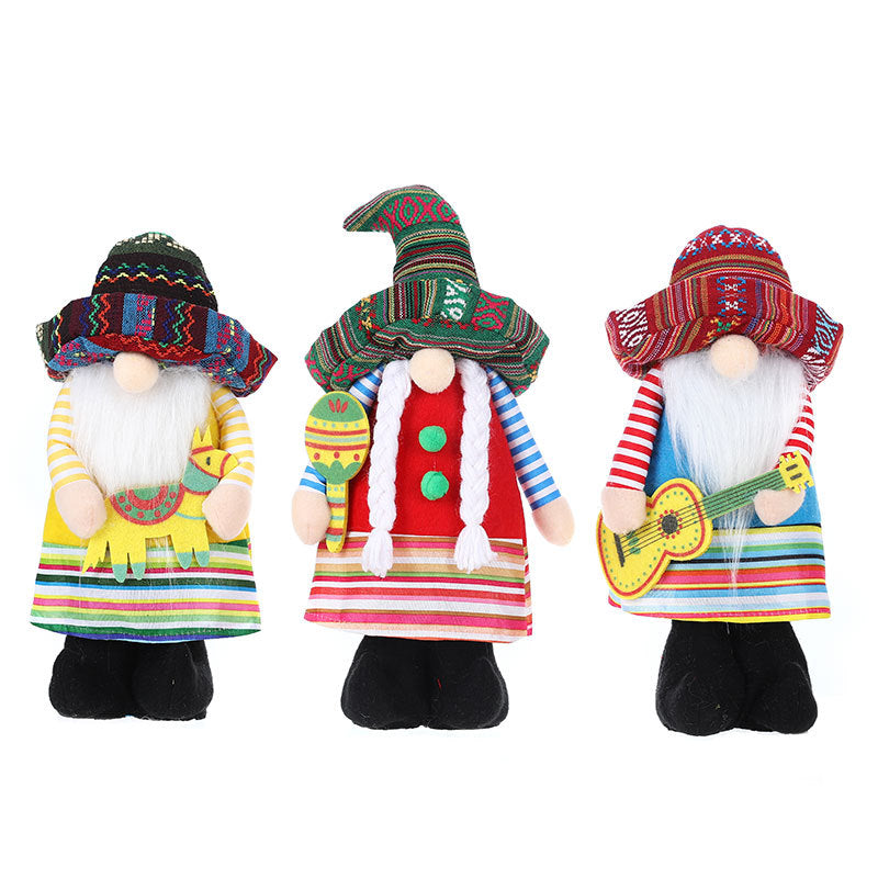 Mexican Carnival Gnome Decor for Colorful Displays