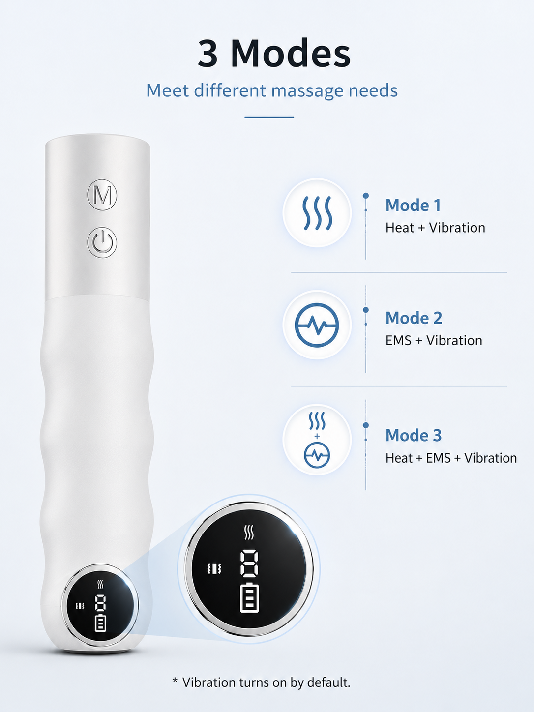 Microcurrent EMS Heat Massager — 3-Mode Muscle Relief