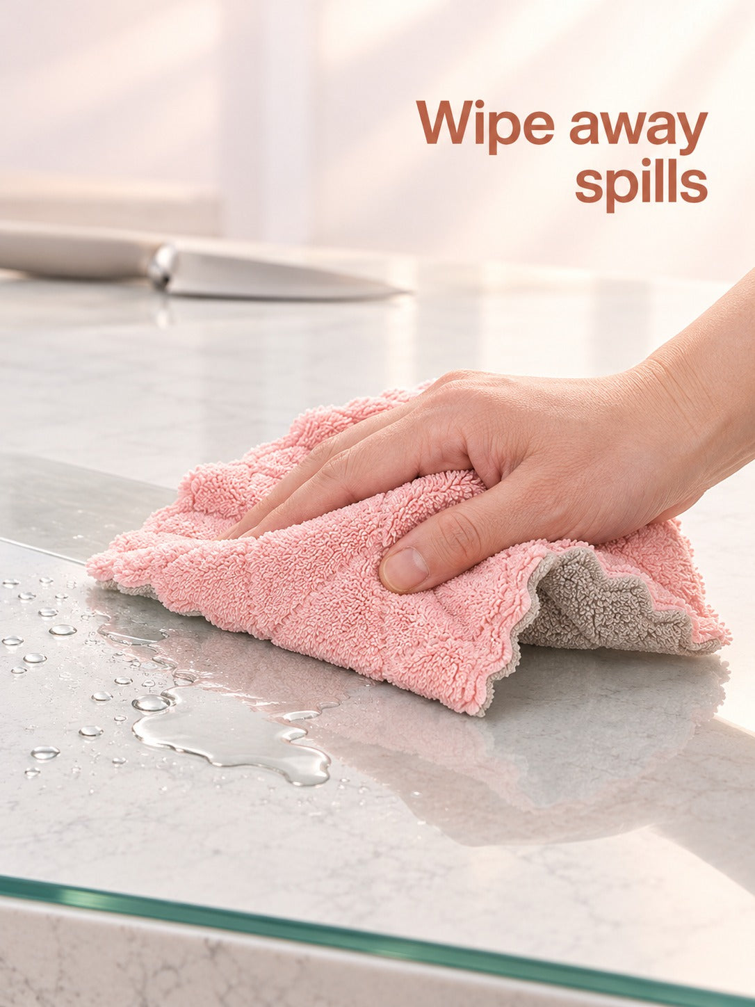 Microfiber Dish Cloth That Absorbs Water, Leaves No Lint