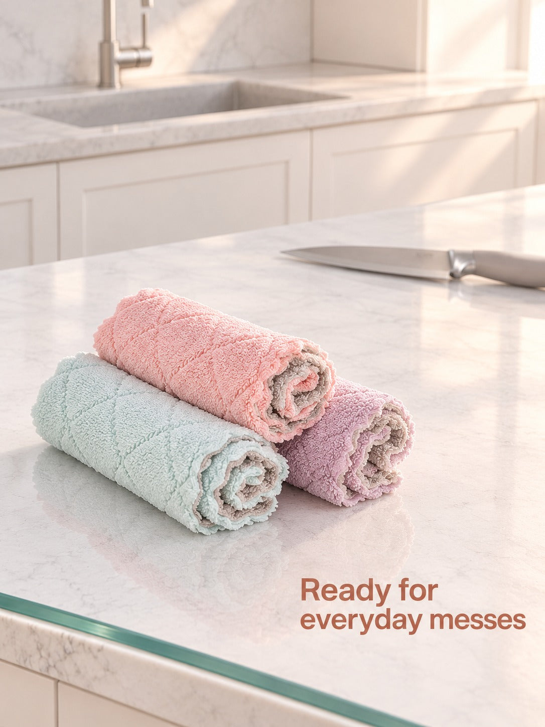 Microfiber Dish Cloth That Absorbs Water, Leaves No Lint