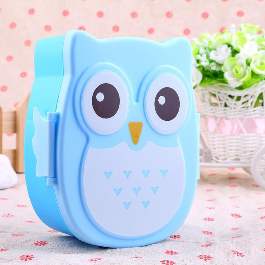 Owl Bento Lunch Box with Two Compartments for Kids