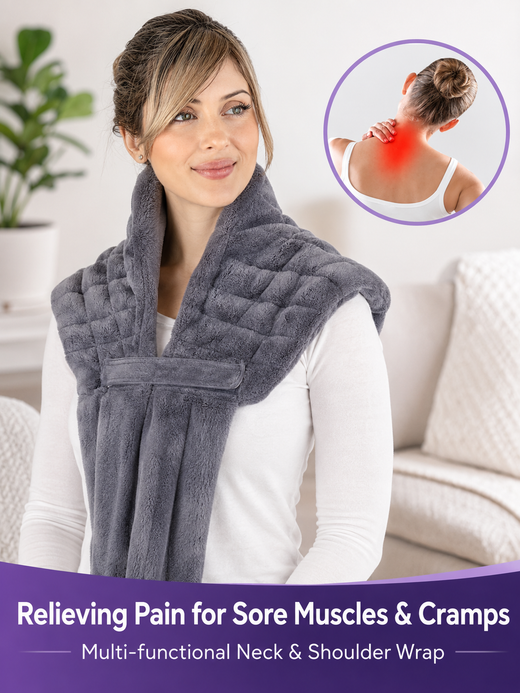 Microwave Heating Wrap — Neck, Shoulder & Waist Belt Set